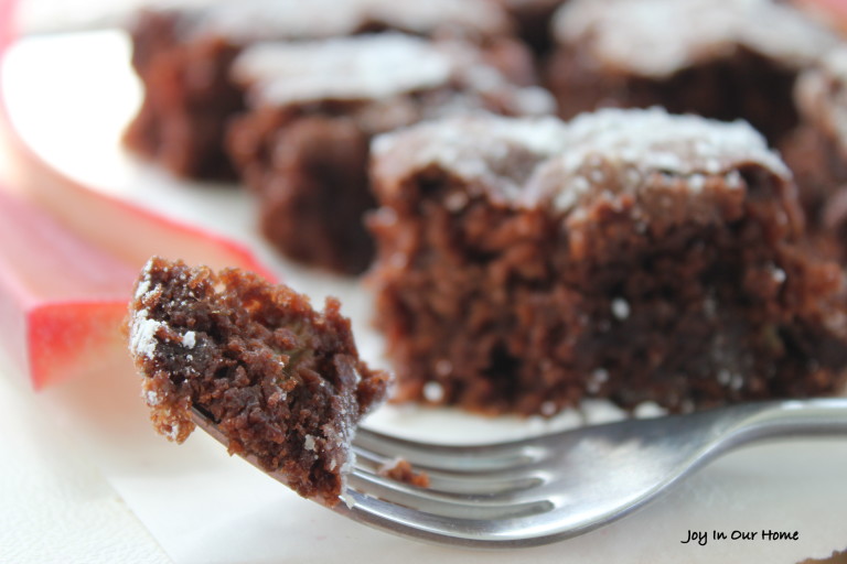 Chocolate Rhubarb Brownie Joy In Our Home 0008