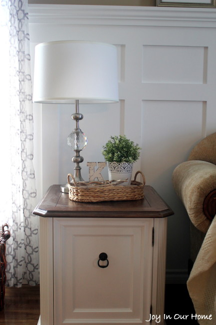 Repurposed Living Room End Table {Thrifted Item Makeover) | Joy in Our Home