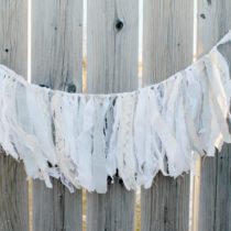 Fabric and Lace Farmhouse Inspired Garland