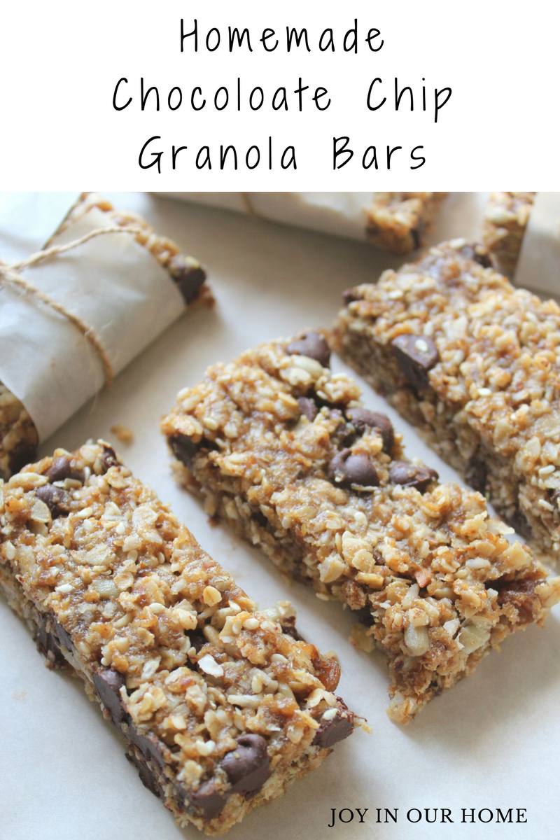 Homemade Chocolate Chip Granola Bars Joy In Our Home