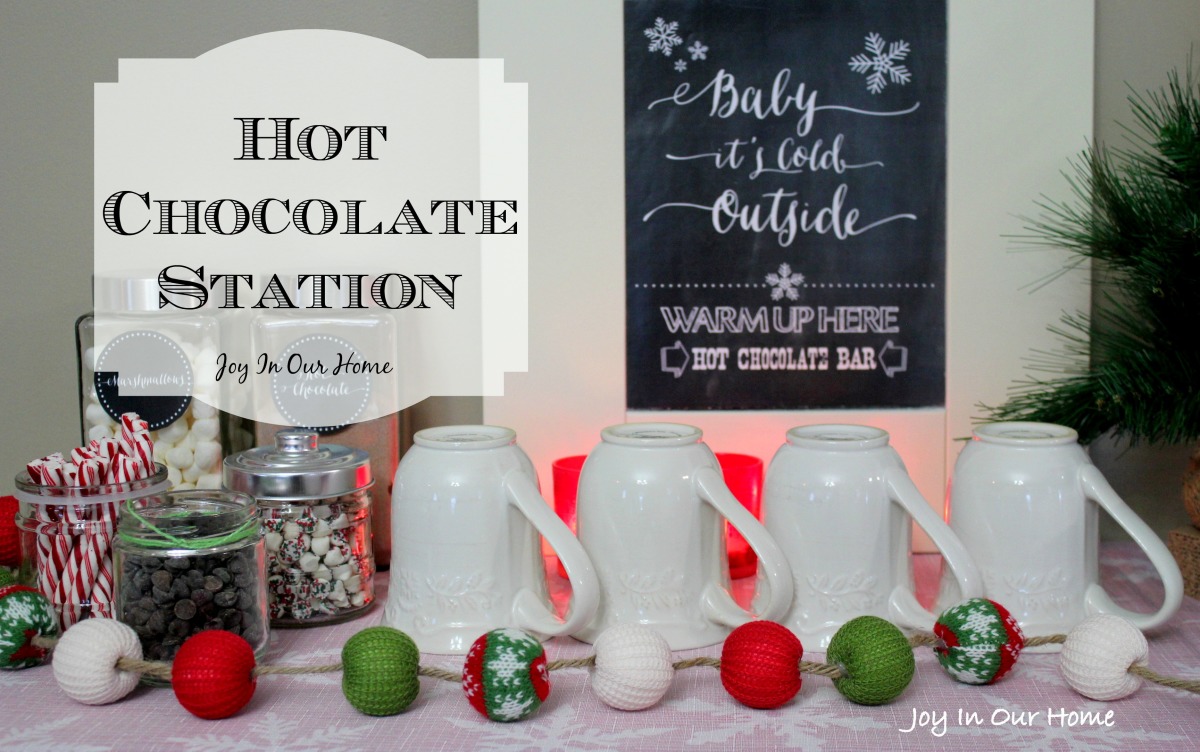 Hot Chocolate Station (and Printables) | Joy in Our Home